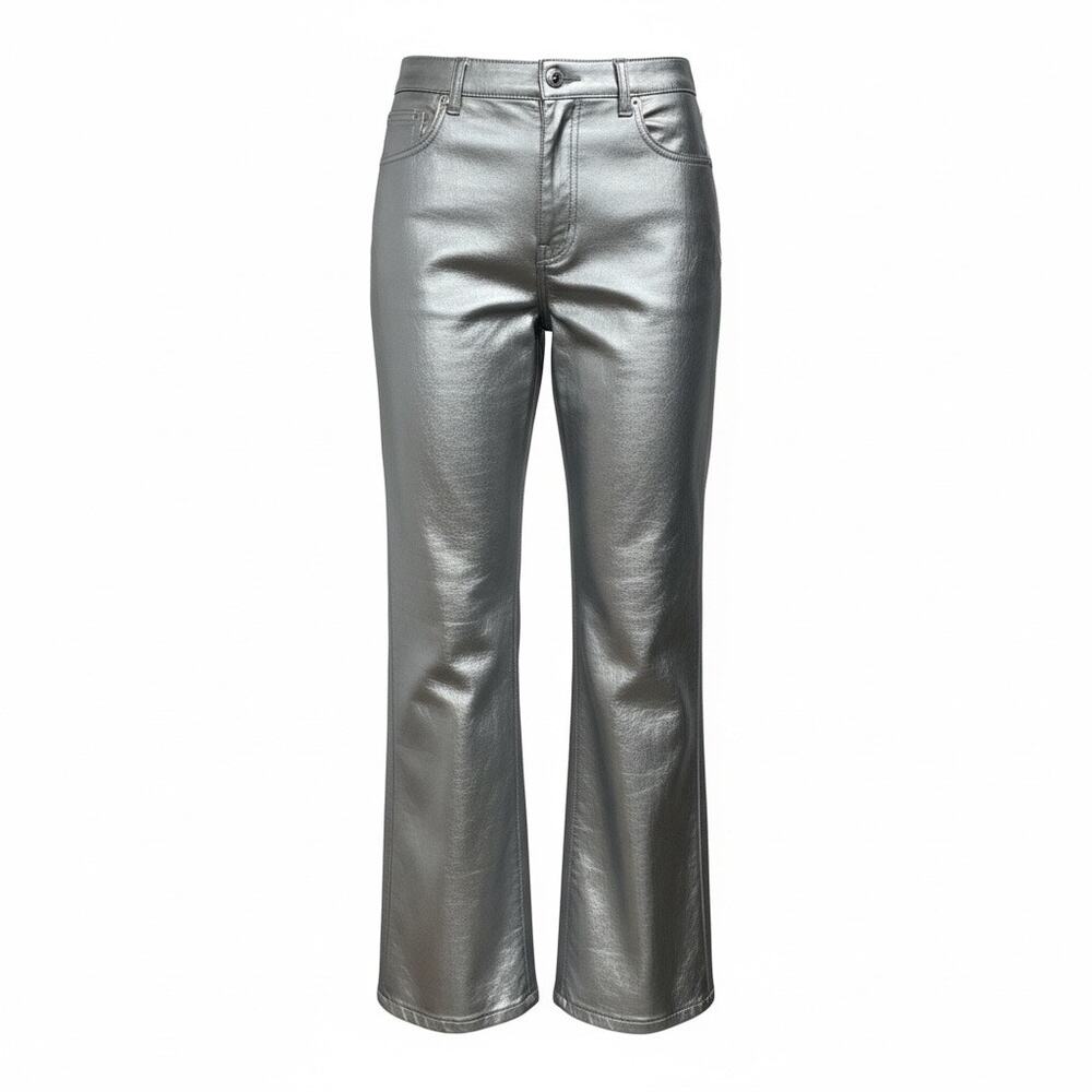 Ambercrombie and Fitch The 90s Straight Ultra High Rise Faux Leather 28/6